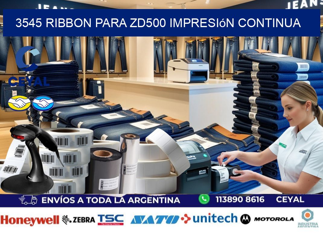 3545 ribbon para zd500 impresión continua