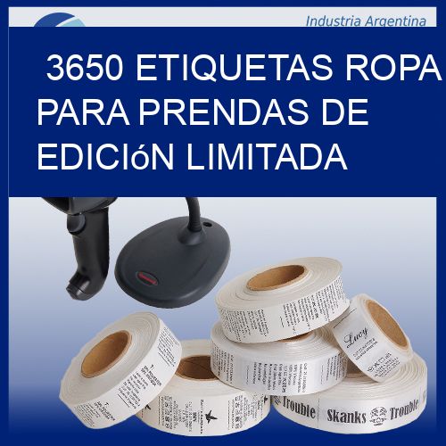 3650 Etiquetas ropa para prendas de edición limitada