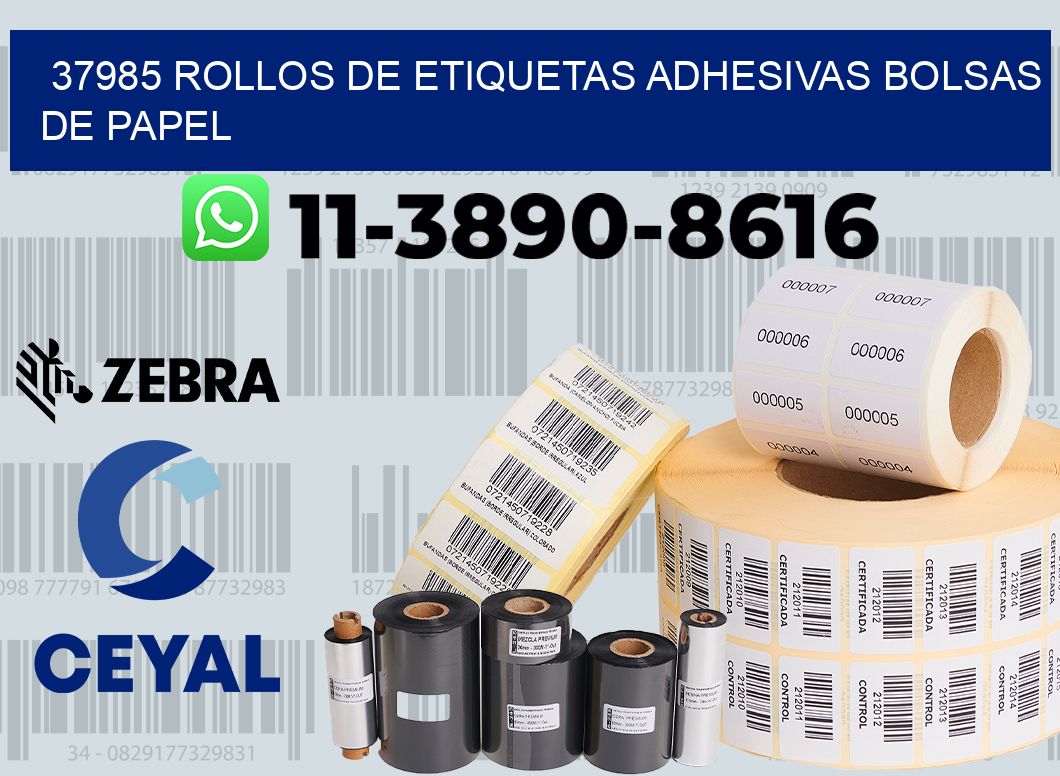 37985 rollos de etiquetas adhesivas bolsas de papel