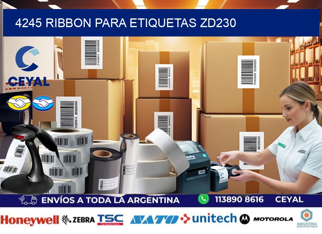 4245 ribbon para etiquetas zd230