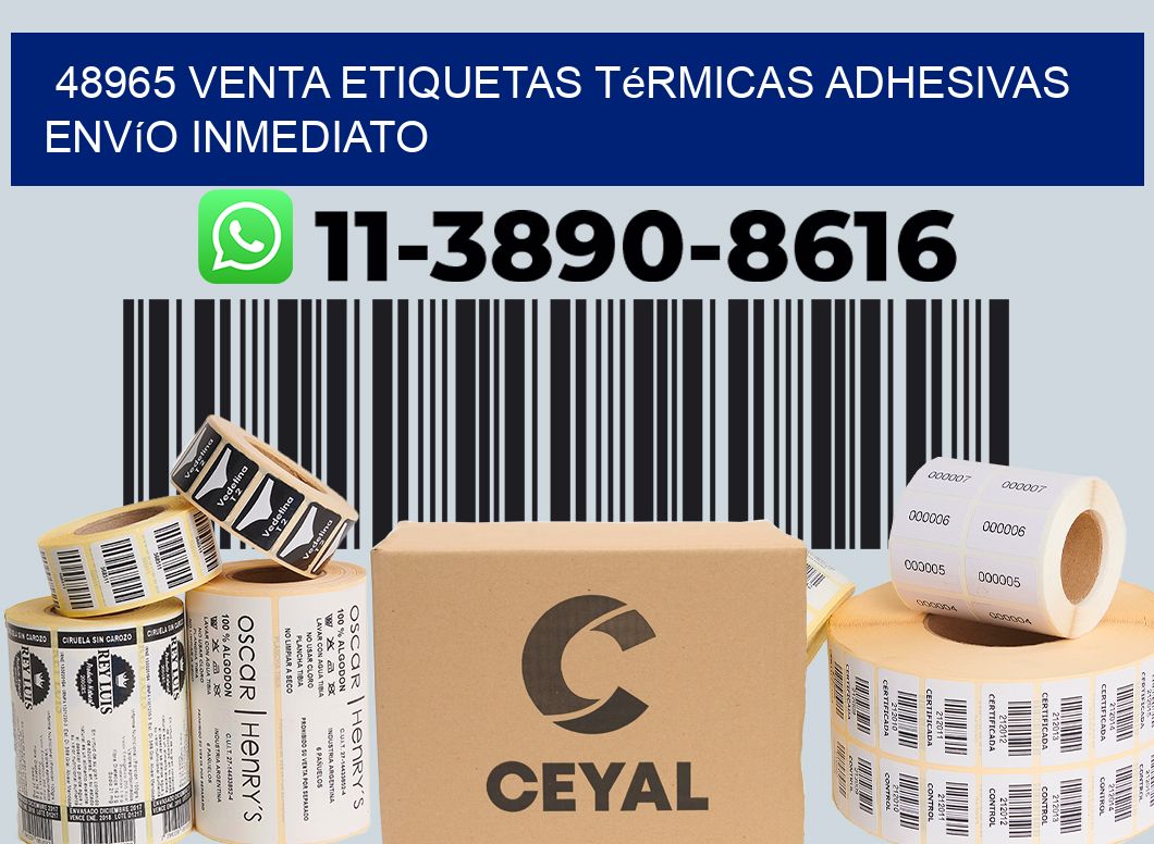48965 venta etiquetas térmicas adhesivas envío inmediato