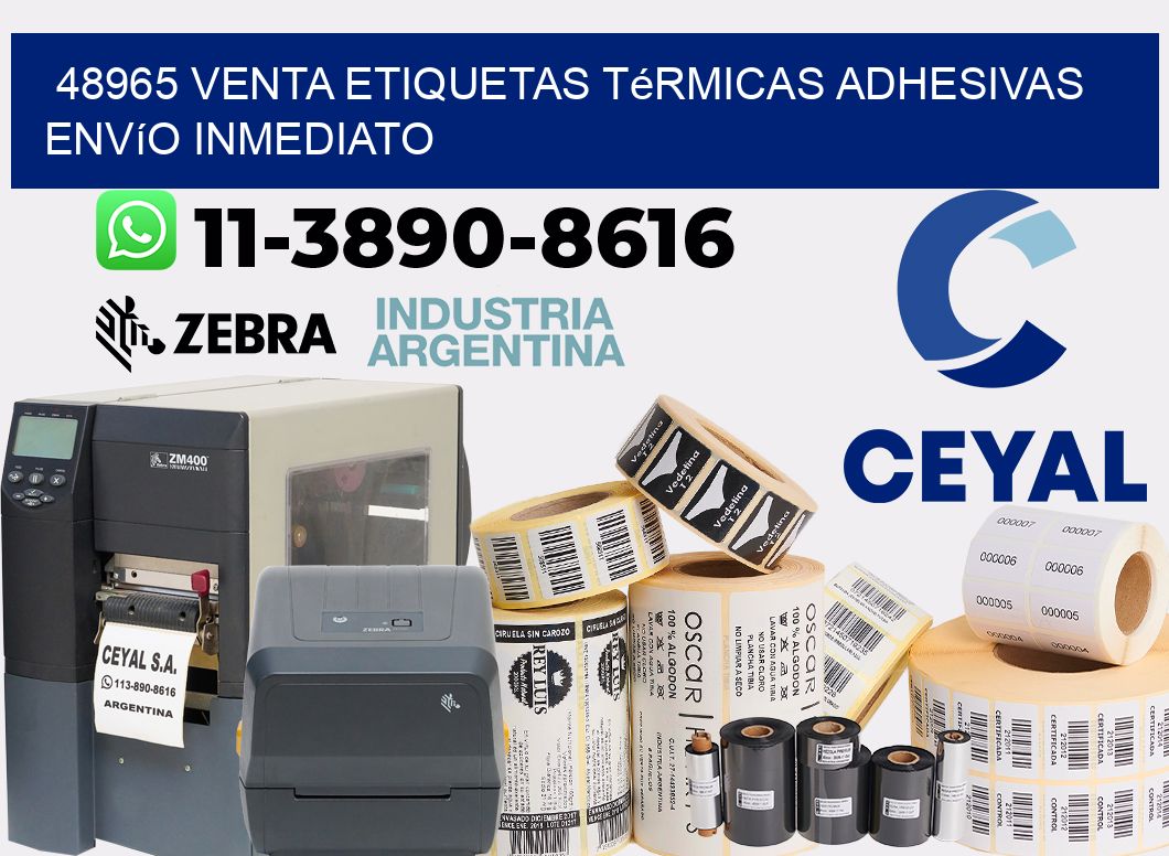 48965 venta etiquetas térmicas adhesivas envío inmediato