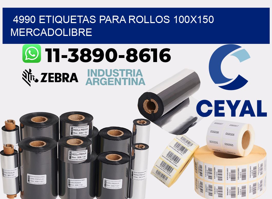 4990 etiquetas para rollos 100x150 mercadolibre