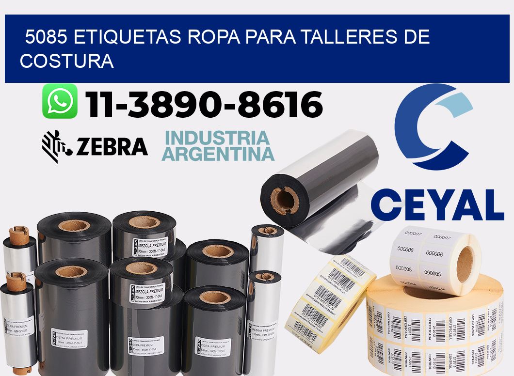 5085 Etiquetas ropa para talleres de costura
