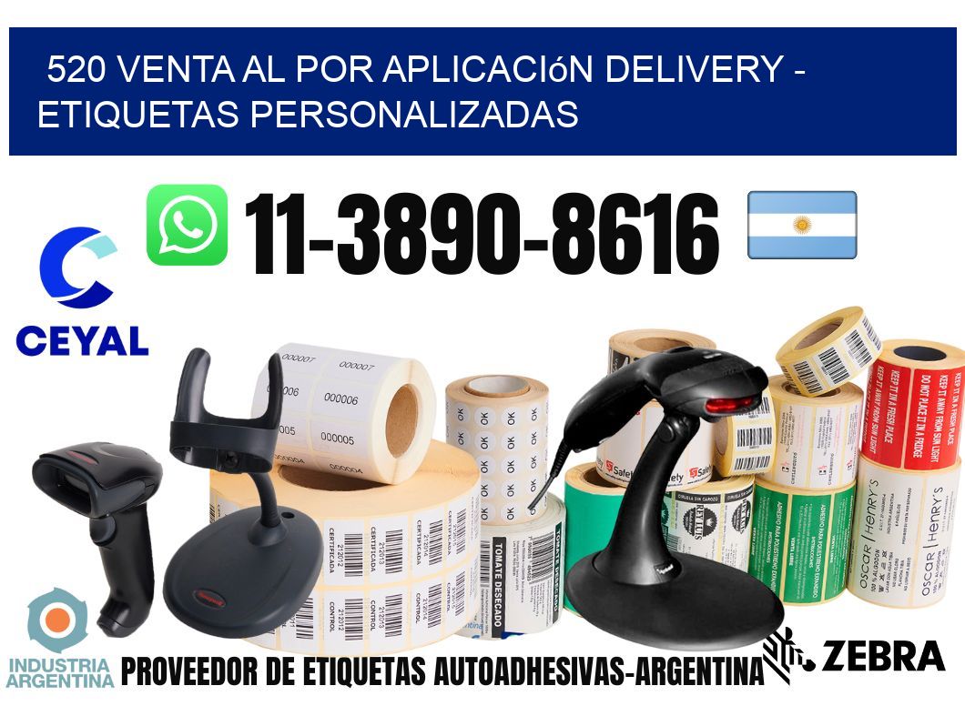 520 Venta al Por Aplicación delivery - Etiquetas Personalizadas