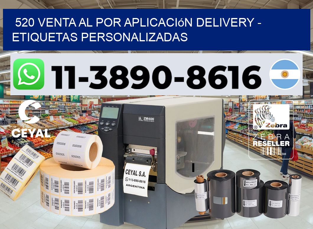 520 Venta al Por Aplicación delivery – Etiquetas Personalizadas