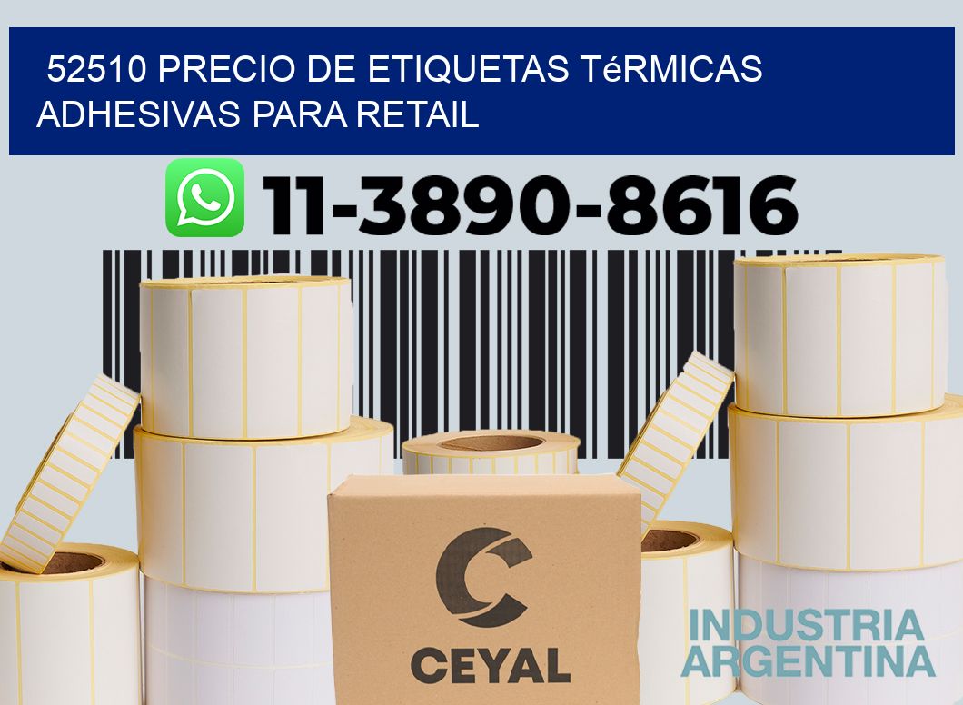 52510 precio de etiquetas térmicas adhesivas para retail