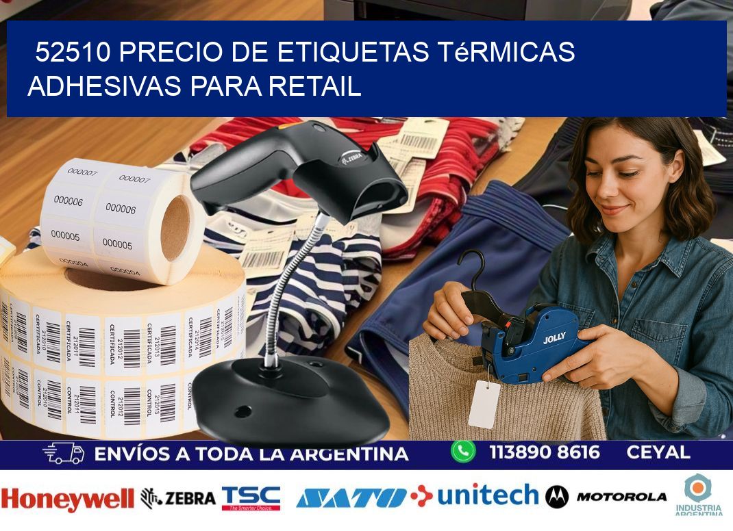 52510 precio de etiquetas térmicas adhesivas para retail