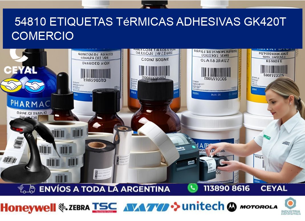 54810 etiquetas térmicas adhesivas gk420t comercio