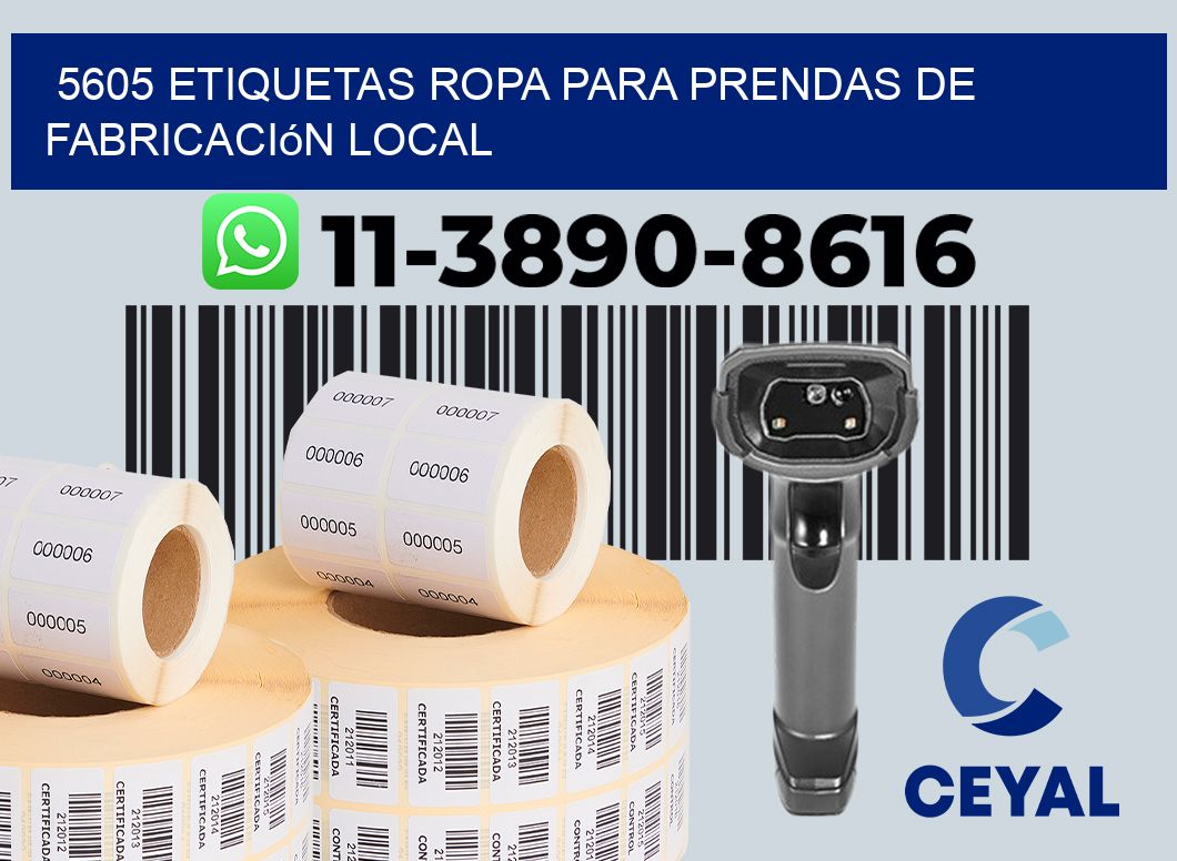 5605 Etiquetas ropa para prendas de fabricación local