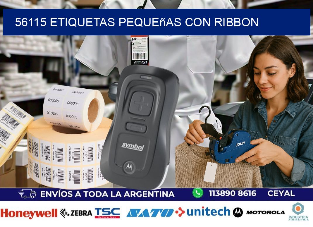 56115 etiquetas pequeñas con ribbon