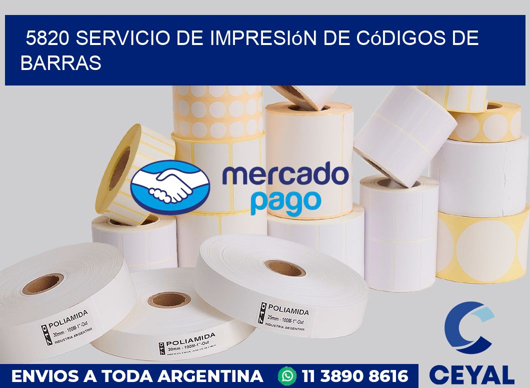 5820 Servicio de impresión de códigos de barras