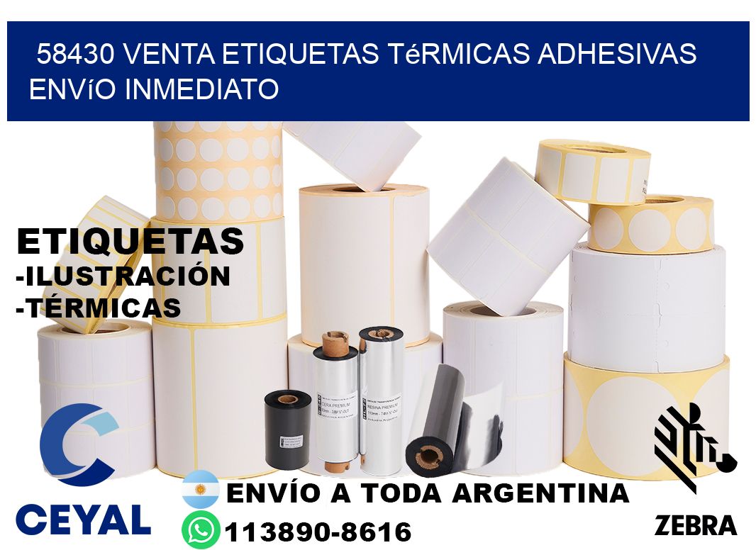 58430 venta etiquetas térmicas adhesivas envío inmediato