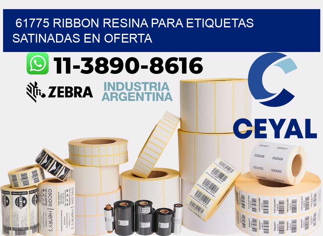61775 ribbon resina para etiquetas satinadas en oferta