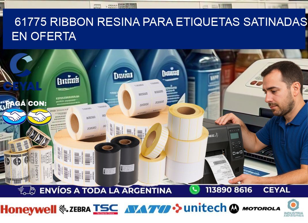 61775 ribbon resina para etiquetas satinadas en oferta