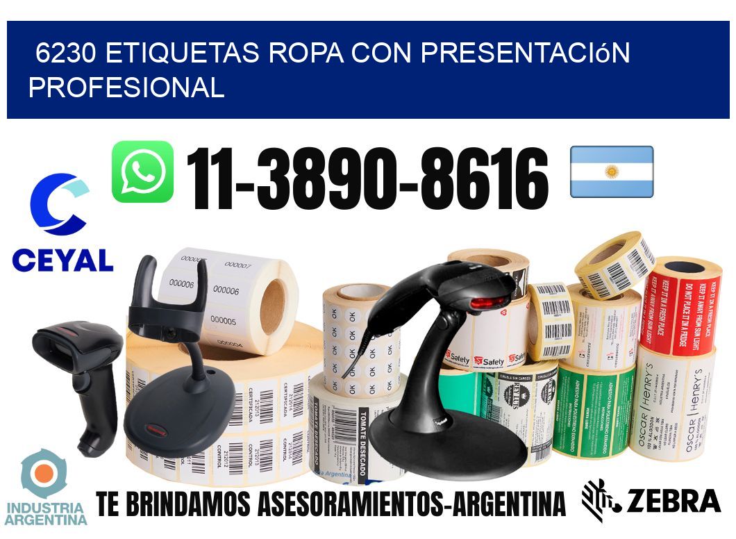 6230 Etiquetas ropa con presentación profesional