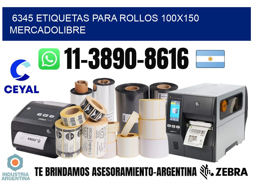 6345 etiquetas para rollos 100×150 mercadolibre