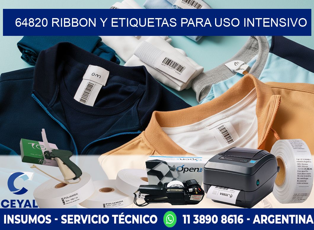 64820 ribbon y etiquetas para uso intensivo