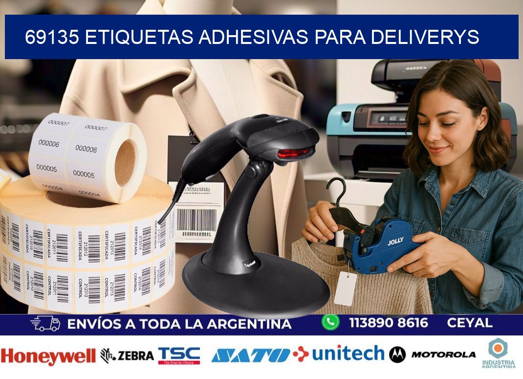 69135 etiquetas adhesivas para deliverys