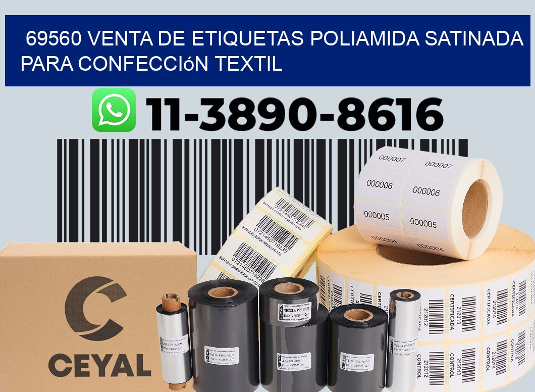 69560 venta de etiquetas poliamida satinada para confección textil