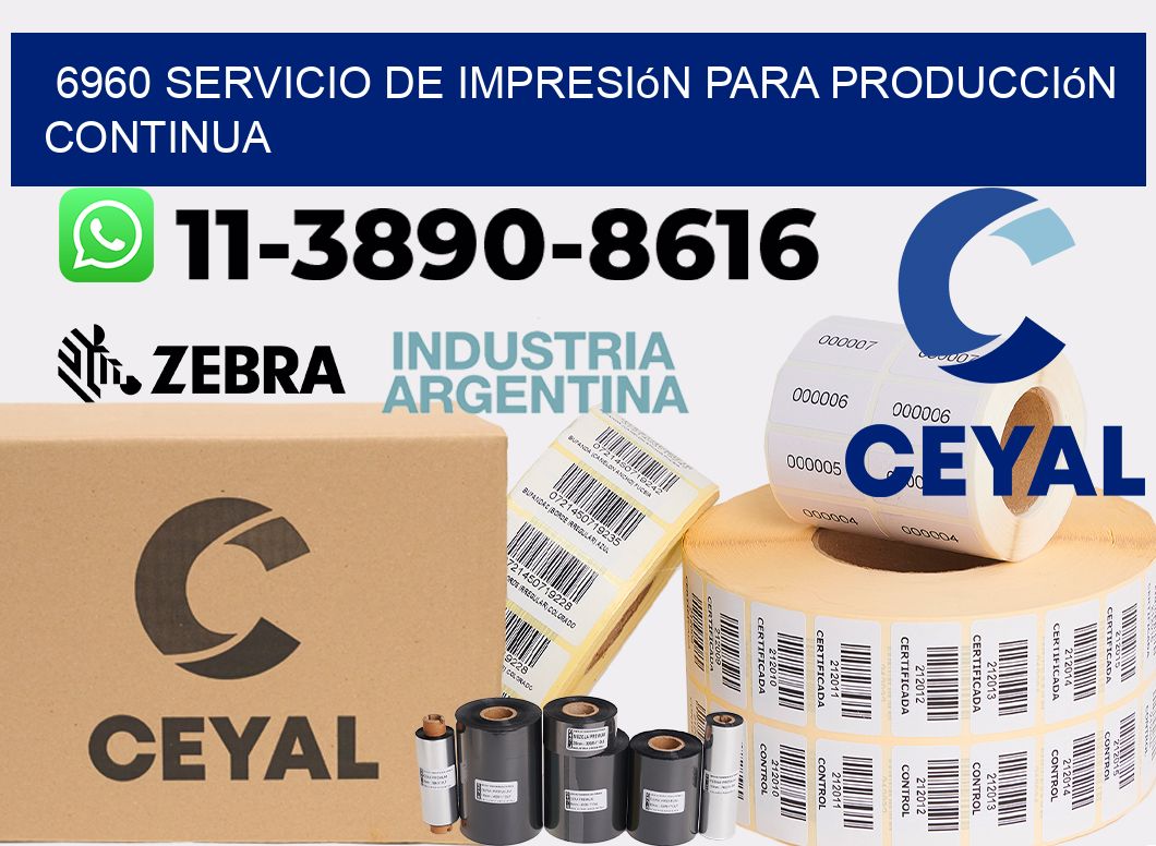 6960 Servicio de impresión para producción continua