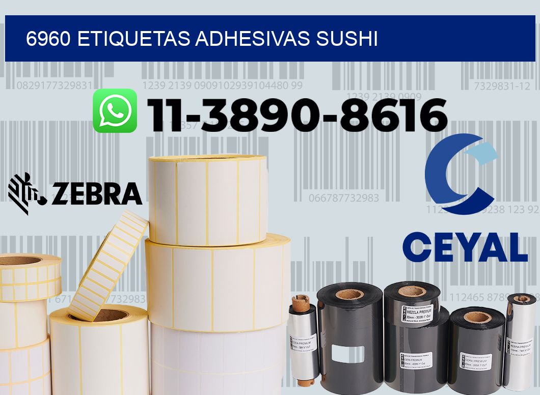 6960 etiquetas adhesivas sushi