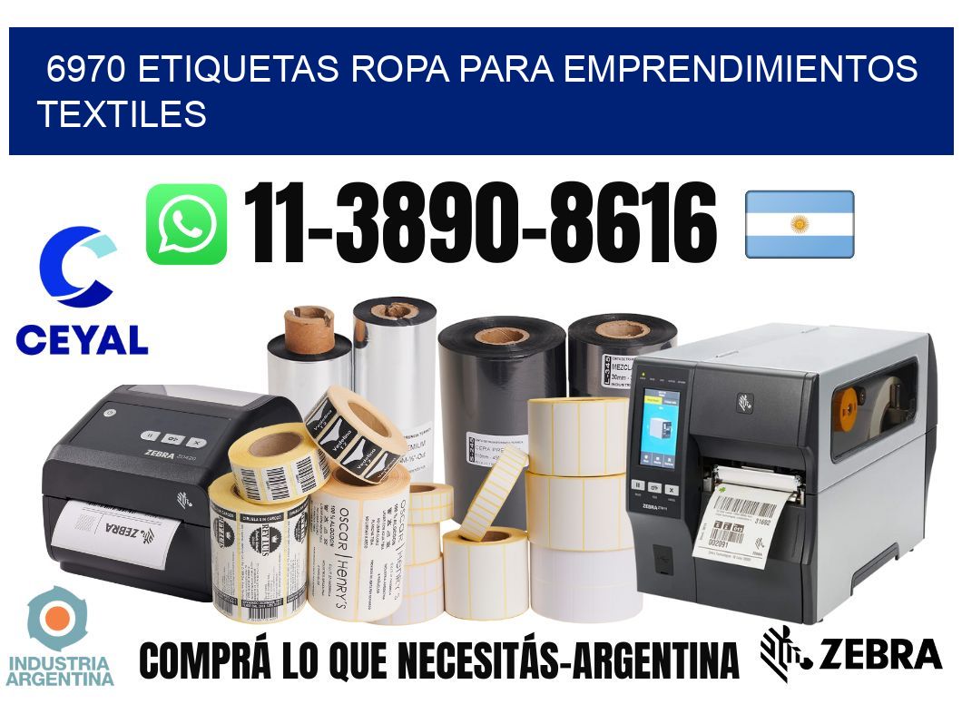 6970 Etiquetas ropa para emprendimientos textiles