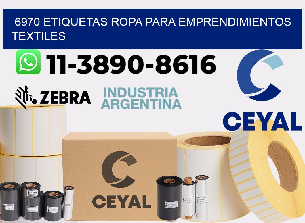 6970 Etiquetas ropa para emprendimientos textiles