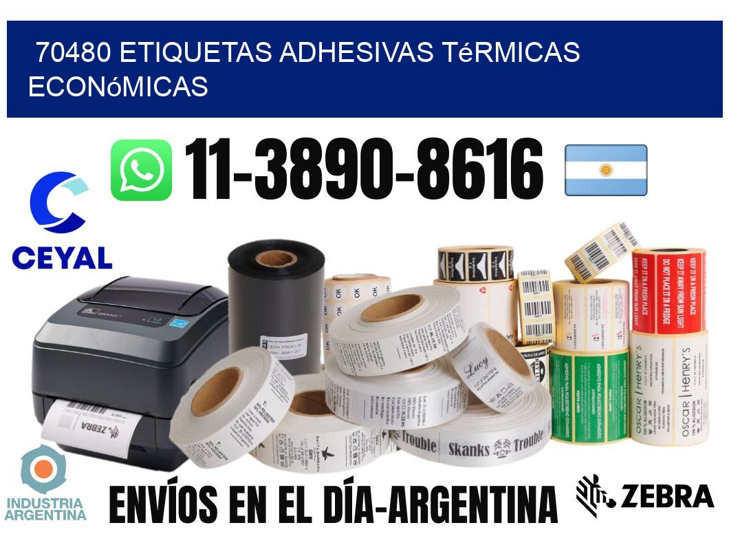 70480 etiquetas adhesivas térmicas económicas
