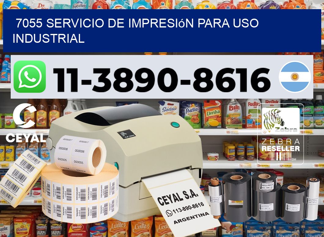 7055 Servicio de impresión para uso industrial