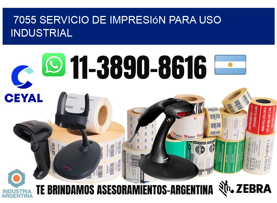 7055 Servicio de impresión para uso industrial
