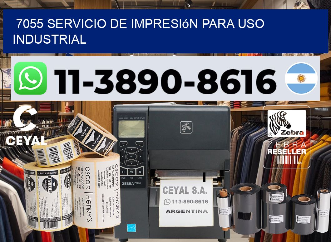 7055 Servicio de impresión para uso industrial