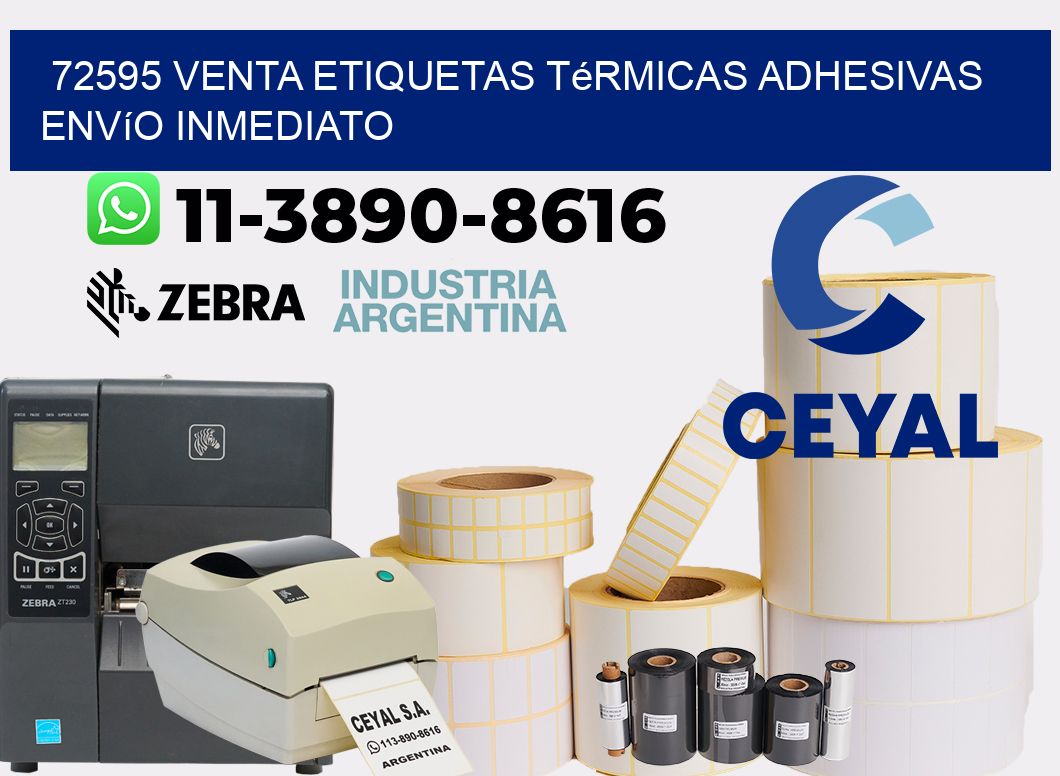 72595 venta etiquetas térmicas adhesivas envío inmediato