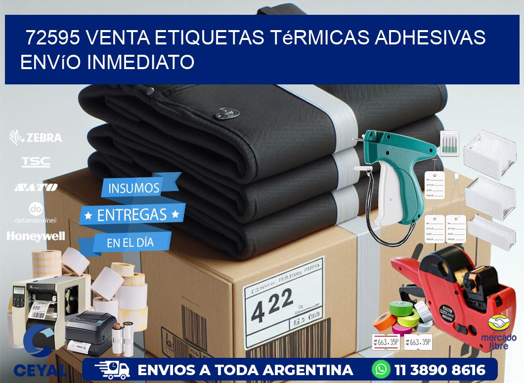 72595 venta etiquetas térmicas adhesivas envío inmediato