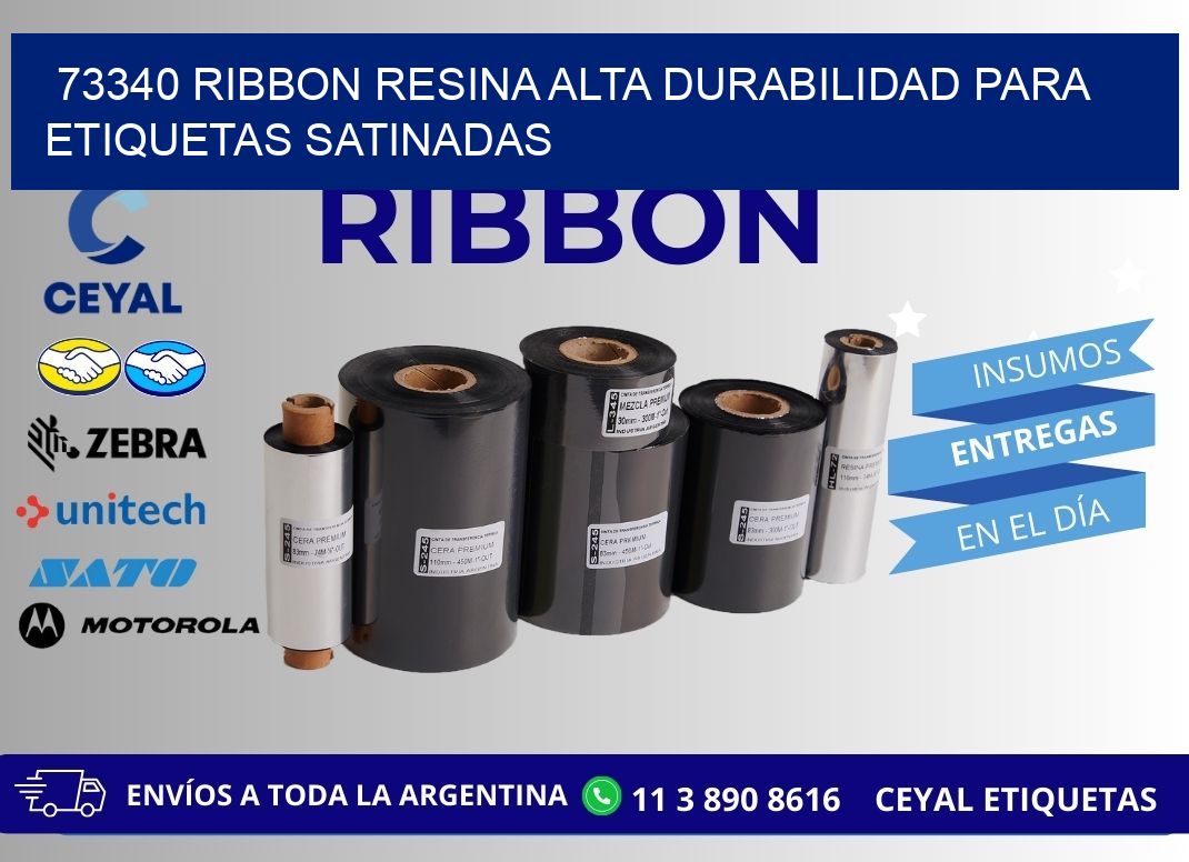 73340 ribbon resina alta durabilidad para etiquetas satinadas
