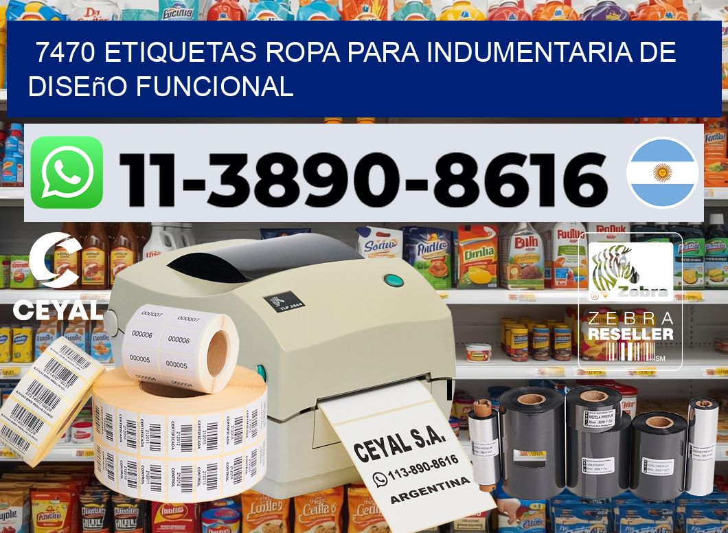 7470 Etiquetas ropa para indumentaria de diseño funcional