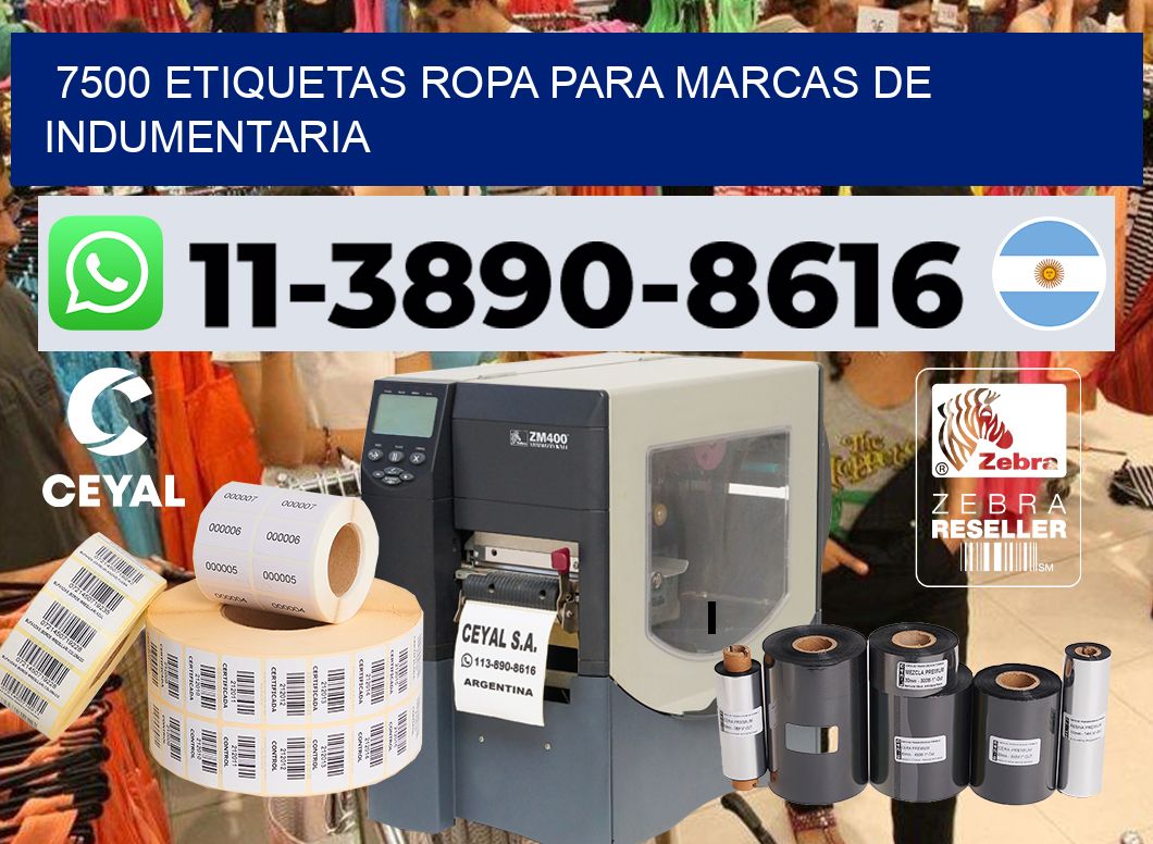 7500 Etiquetas ropa para marcas de indumentaria