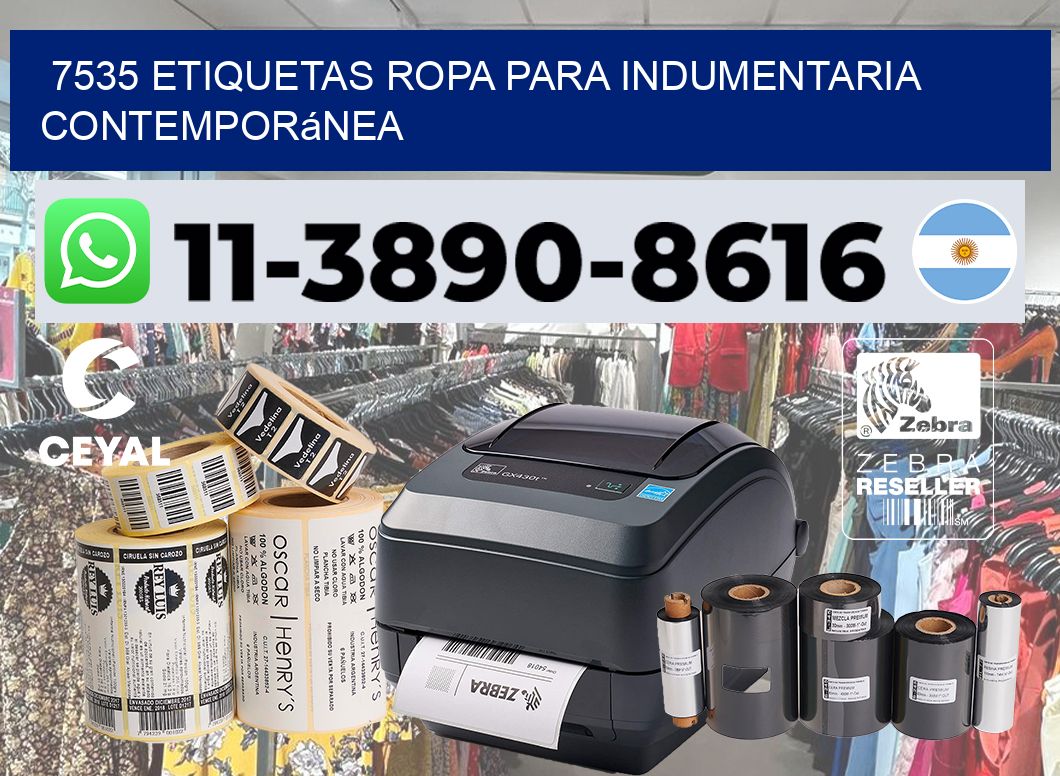 7535 Etiquetas ropa para indumentaria contemporánea