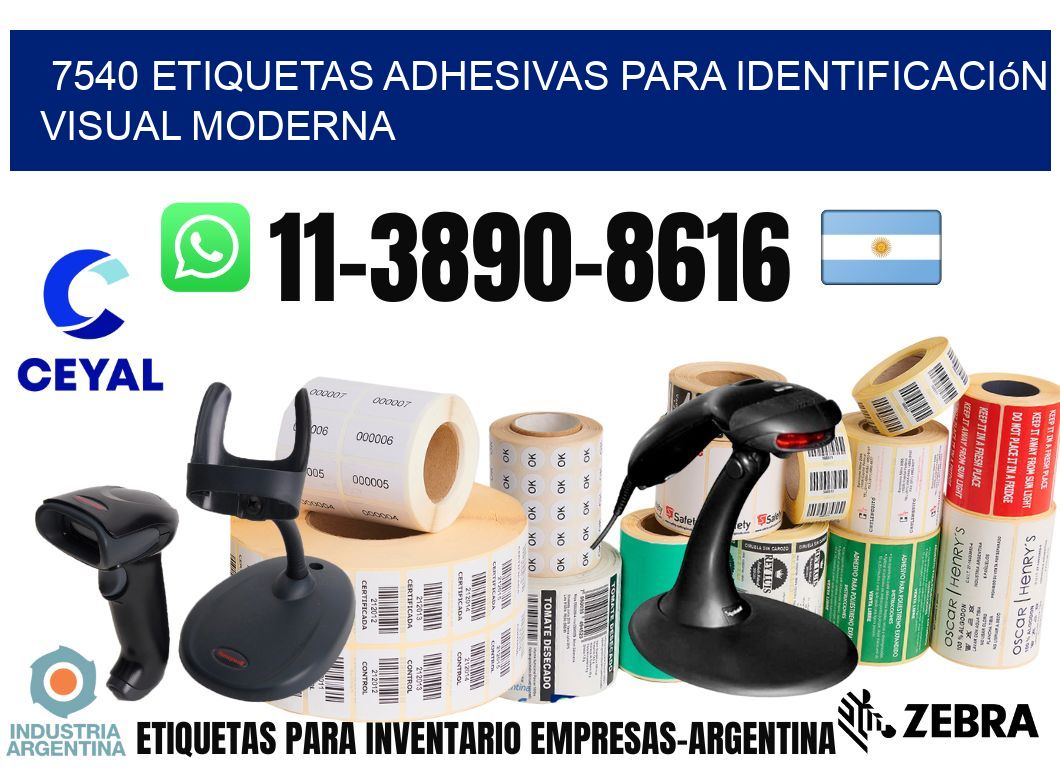 7540 Etiquetas adhesivas para identificación visual moderna