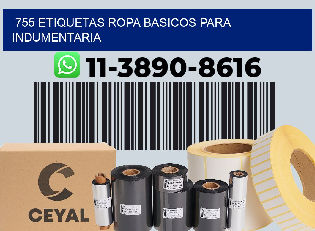 755 Etiquetas ropa basicos para indumentaria