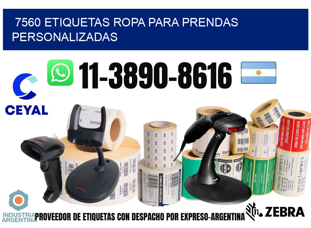 7560 Etiquetas ropa para prendas personalizadas