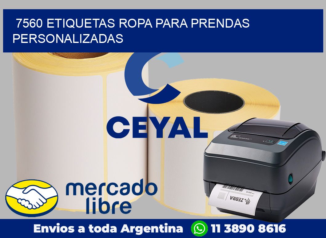 7560 Etiquetas ropa para prendas personalizadas