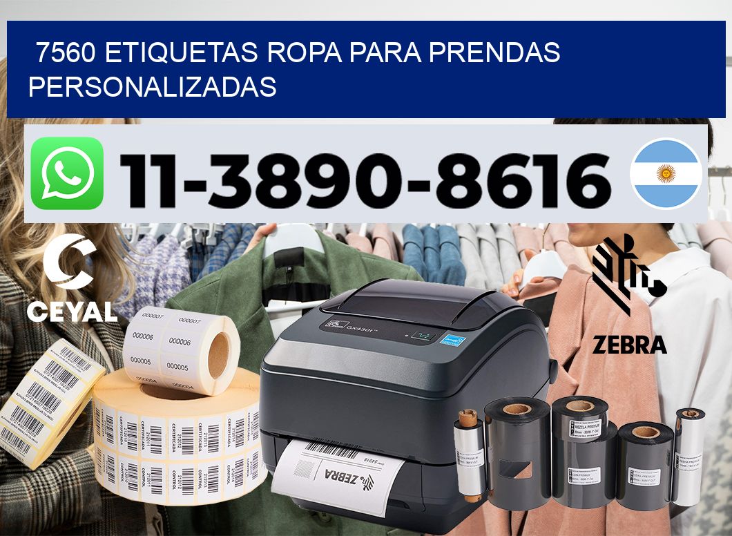 7560 Etiquetas ropa para prendas personalizadas