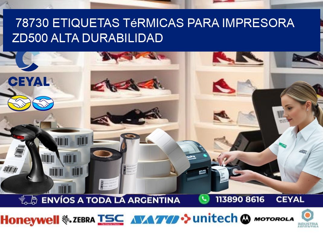 78730 etiquetas térmicas para impresora zd500 alta durabilidad