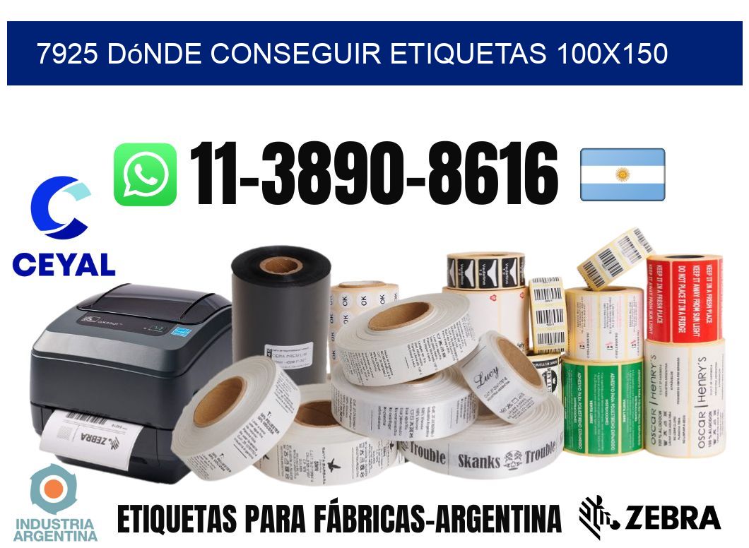 7925 dónde conseguir etiquetas 100x150