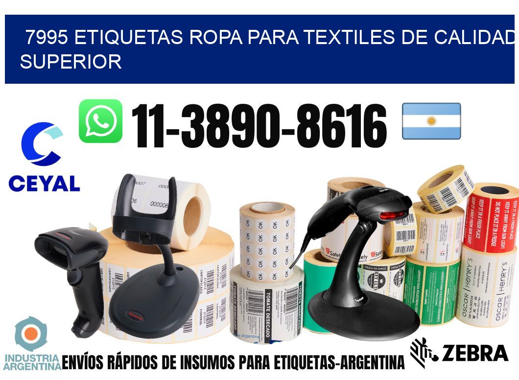 7995 Etiquetas ropa para textiles de calidad superior