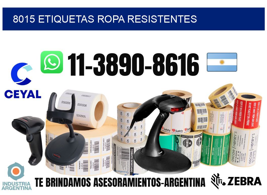 8015 Etiquetas ropa resistentes