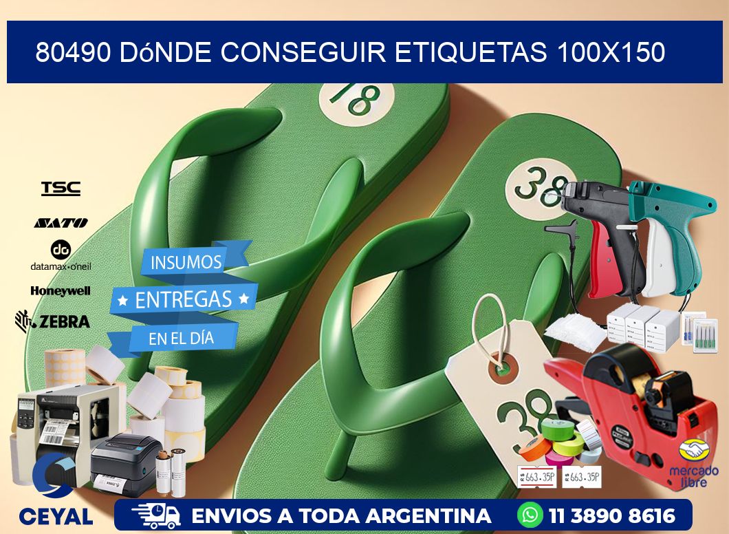 80490 dónde conseguir etiquetas 100x150