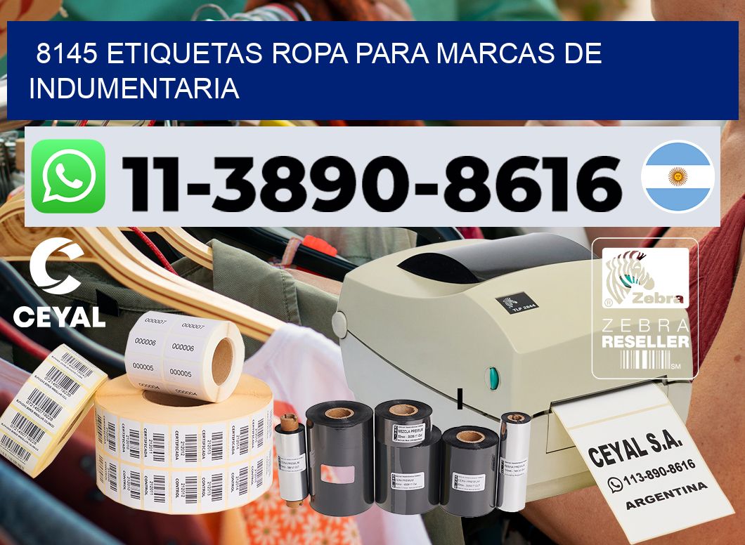 8145 Etiquetas ropa para marcas de indumentaria