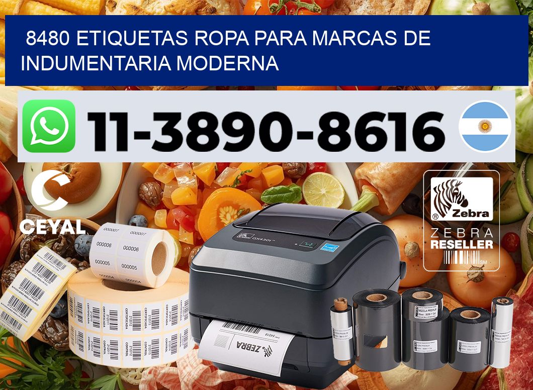 8480 Etiquetas ropa para marcas de indumentaria moderna